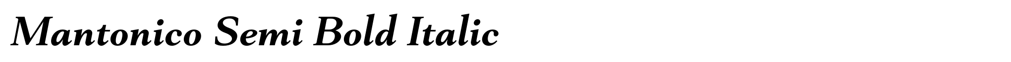 Mantonico Semi Bold Italic image